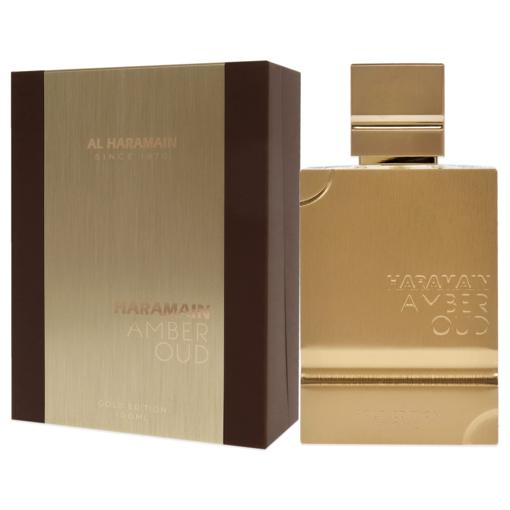 Haramain Al Amber Oud Gold Edition for Unisex - Arabian Perfume for Women & Men - Long Lasting Fragrance with Bergamot, Jasmine, Patchouli, Musk, Vanilla Notes - Arabic Eau de Parfum Spray - 3.33 oz