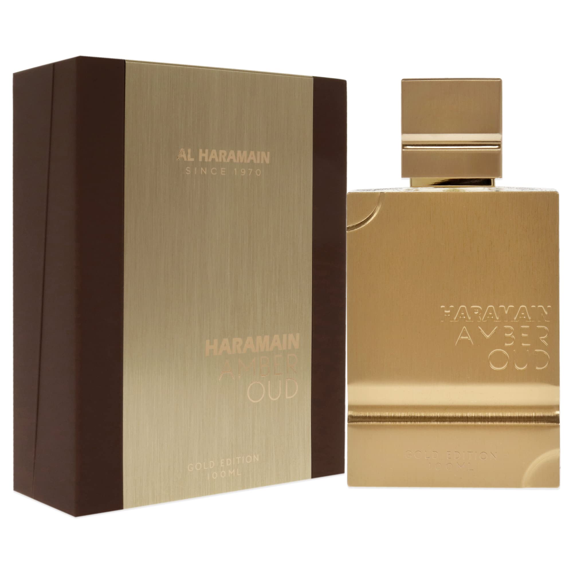 Haramain Al Amber Oud Gold Edition for Unisex - Arabian Perfume for Women & Men - Long Lasting Fragrance with Bergamot, Jasmine, Patchouli, Musk, Vanilla Notes - Arabic Eau de Parfum Spray - 3.33 oz