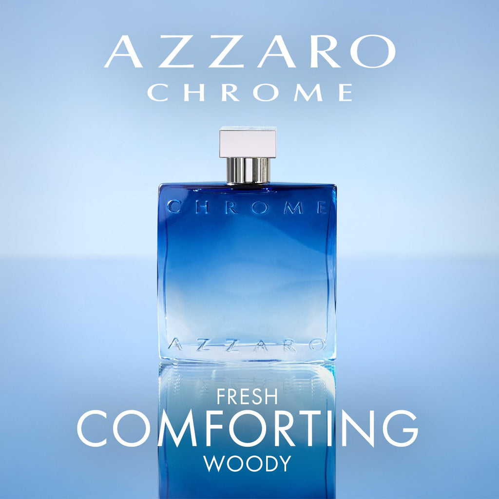Azzaro Chrome Eau de Parfum - Fresh Aquatic Mens Cologne - Fougère, Aromatic & Woody Fragrance - Citrus Notes of Green Mandarin - Lasting Wear - Classic Clean Scent - Luxury Perfumes for Men