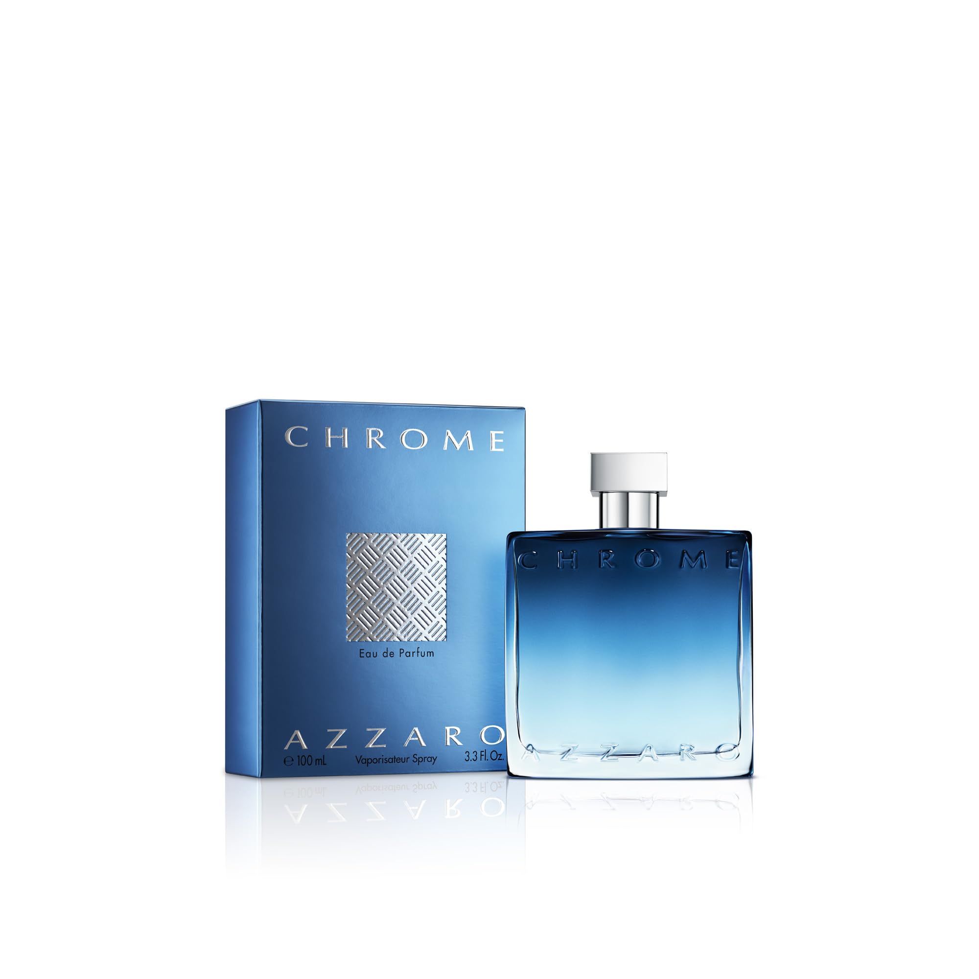 Azzaro Chrome Eau de Parfum - Fresh Aquatic Mens Cologne - Fougère, Aromatic & Woody Fragrance - Citrus Notes of Green Mandarin - Lasting Wear - Classic Clean Scent - Luxury Perfumes for Men