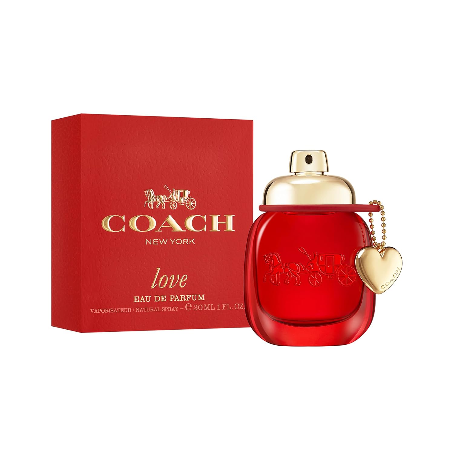 Coach Love Eau de Parfum - Women's Fragrance - Floral Fruity - With notes of Wild Strawberry, Red Velvet Rose & Vibrant Cedarwood - 1.7 Fl Oz