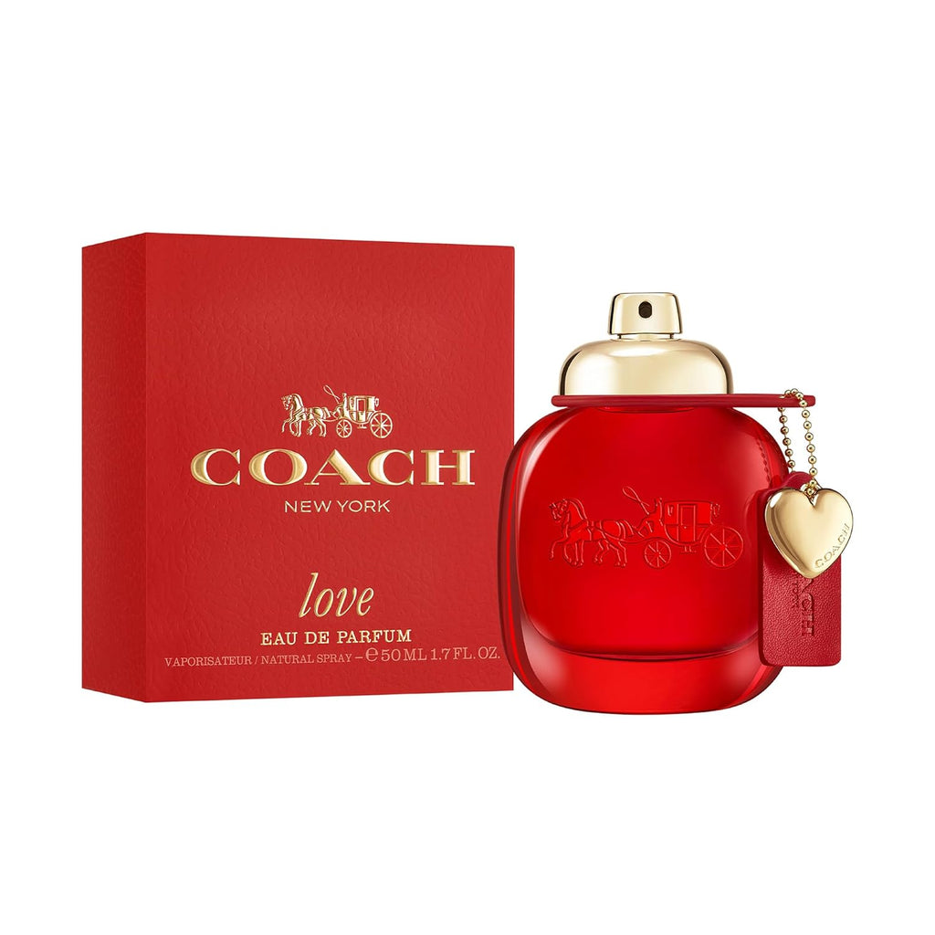 Coach Love Eau de Parfum - Women's Fragrance - Floral Fruity - With notes of Wild Strawberry, Red Velvet Rose & Vibrant Cedarwood - 1.7 Fl Oz