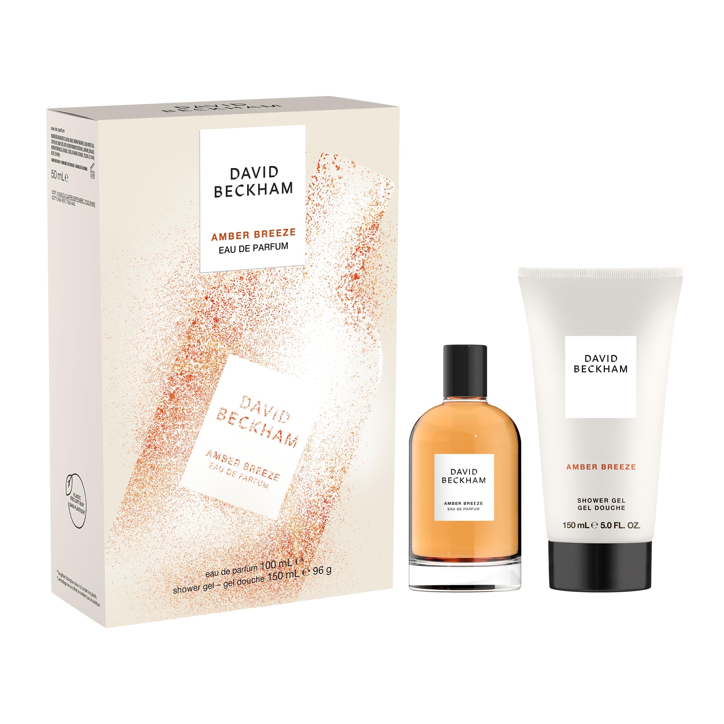 David Beckham Amber Breeze Eau de Parfum 3.3 fl oz (Pack of 1), Notes of Bergamot, Lavender, and Wood, Men's Fragrance, Long Lasting, Everyday Fragrance, Travel Size