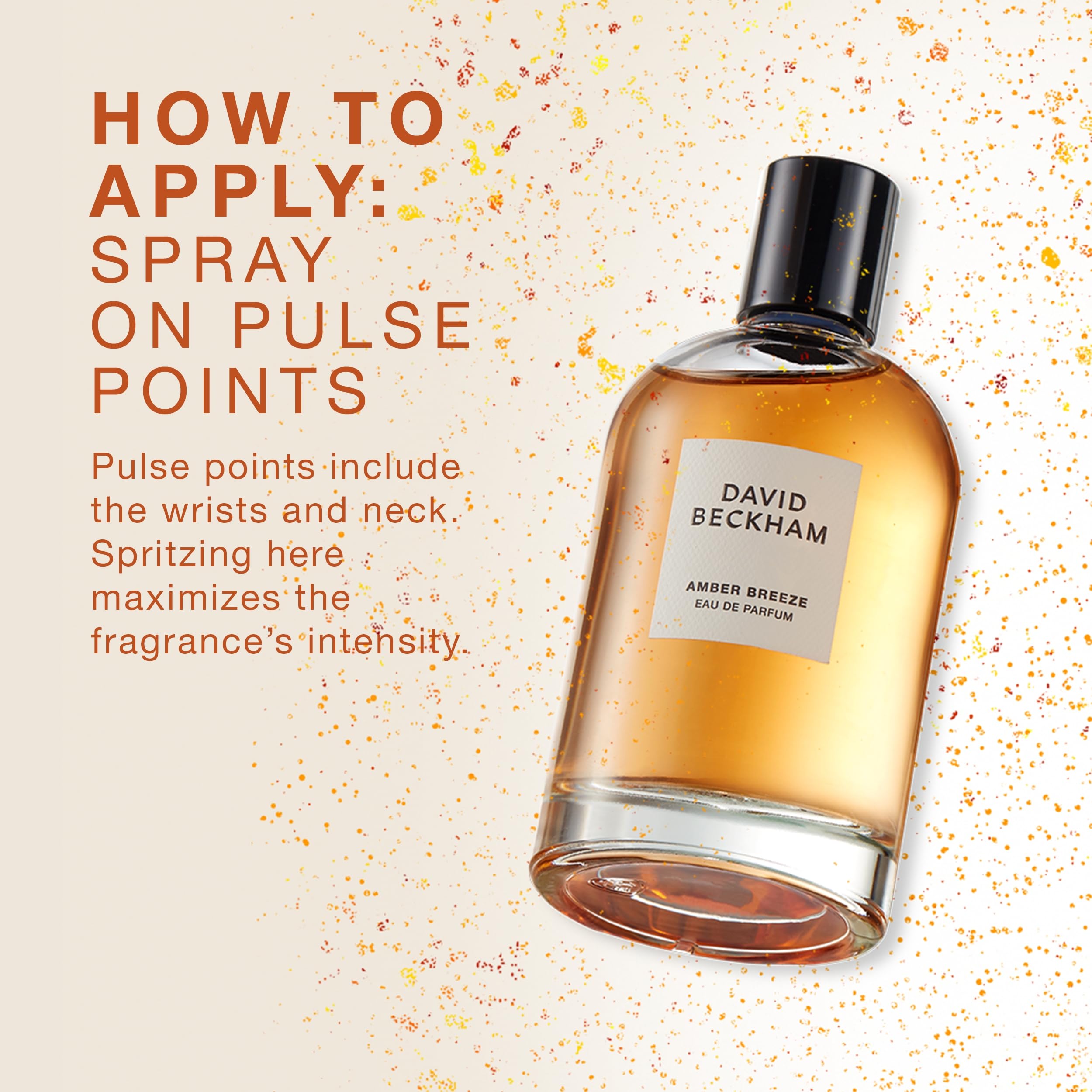 David Beckham Amber Breeze Eau de Parfum 3.3 fl oz (Pack of 1), Notes of Bergamot, Lavender, and Wood, Men's Fragrance, Long Lasting, Everyday Fragrance, Travel Size