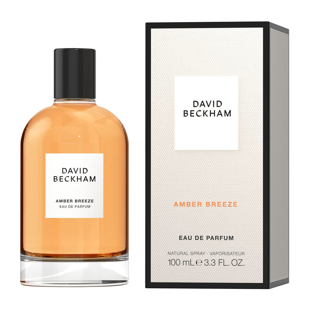 David Beckham Amber Breeze Eau de Parfum 3.3 fl oz (Pack of 1), Notes of Bergamot, Lavender, and Wood, Men's Fragrance, Long Lasting, Everyday Fragrance, Travel Size