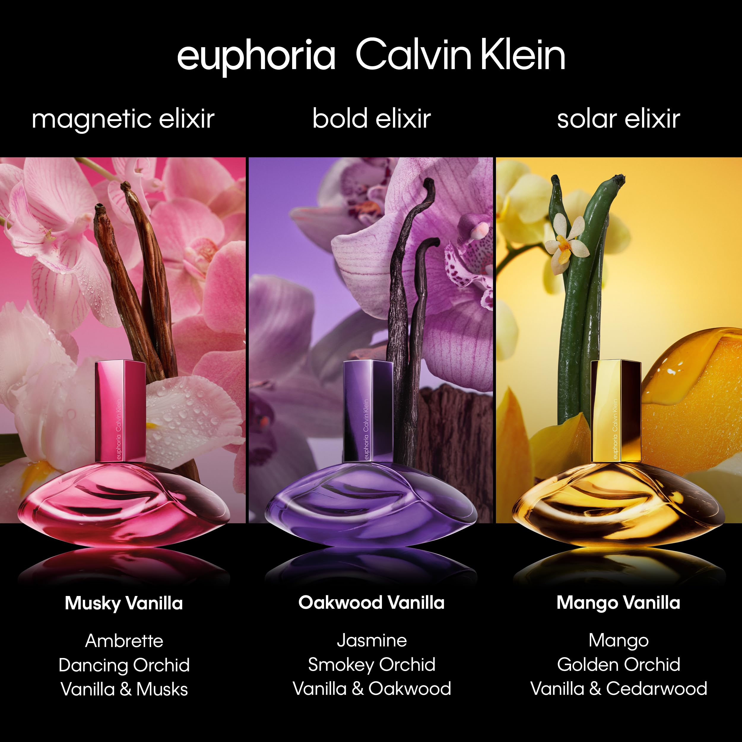 Calvin Klein Euphoria Magnetic Elixir Parfum Intense – Ambery Perfume for Women – With Ambrette Absolute, Dancing Orchid, Vanilla & Musks – Long-Lasting Fragrance
