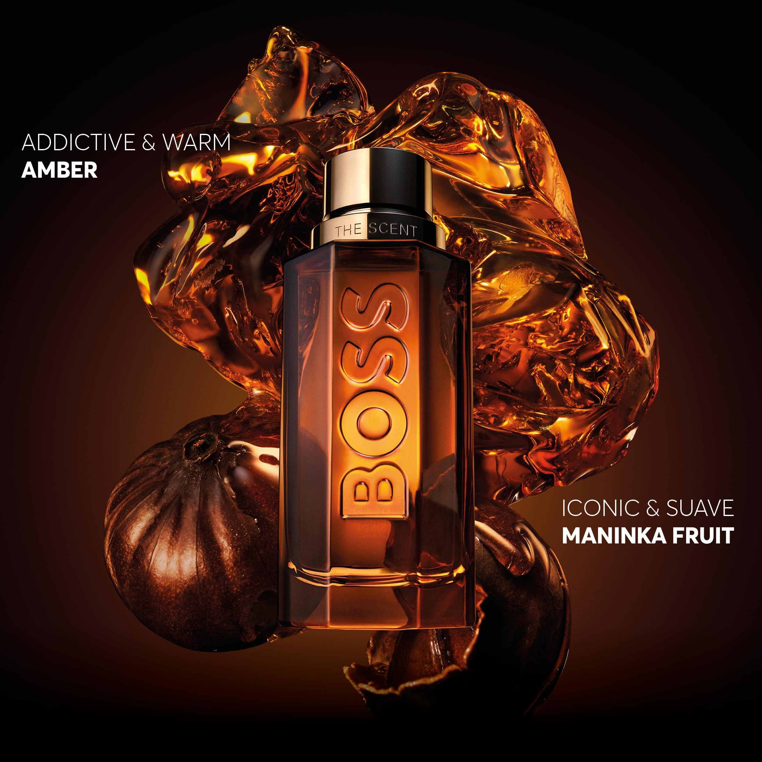BOSS The Scent Eau de Parfum Intense – Ambery Cologne for Men – With an Amber Accord & Maninka Fruit – Long-Lasting Fragrance